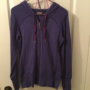 Eddie Bauer purple zip up hooded sweater